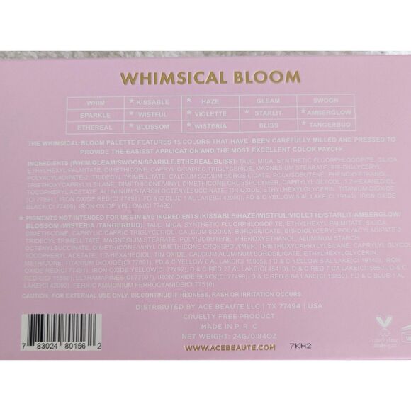 NIB ACE BEAUTÉ Whimsical Bloom Eyeshadow Palette Full Size - Picture 2 of 7